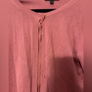 Banana Republic Rose Pink Lightweight Button-Up Cardigan